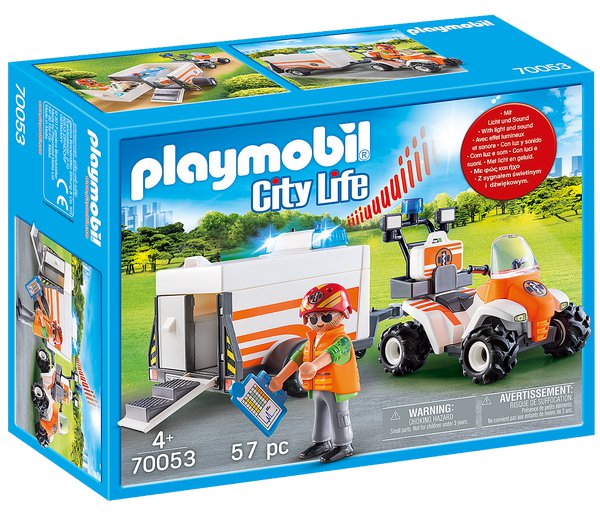 Playmobil 70053 Záchranářská čtyřkolka s přívěsem